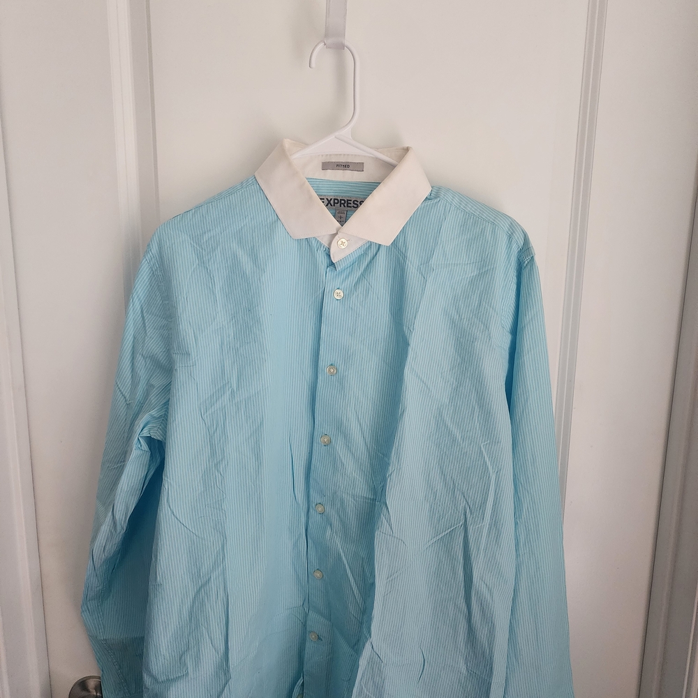Express Men's Sky Blue Shirt Jacket